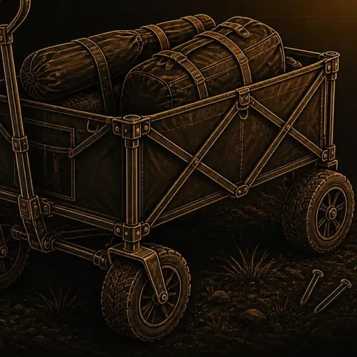 Symbolbild: Faltbarer Bollerwagen für Festivals