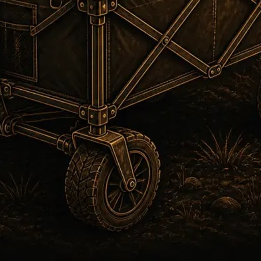 Symbolbild: Geländegängiger Bollerwagen für Festivals