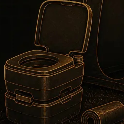 Eimer- oder Kübeltoilette fürs Festival-Camp